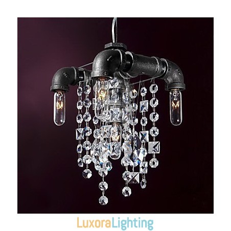Designer Touch Decorative North American Style Characteristic 5 Light Pendant In Pipe Design