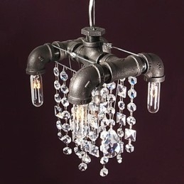 Designer Touch Decorative North American Style Characteristic 5 Light Pendant In Pipe Design