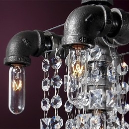 Designer Touch Decorative North American Style Characteristic 5 Light Pendant In Pipe Design