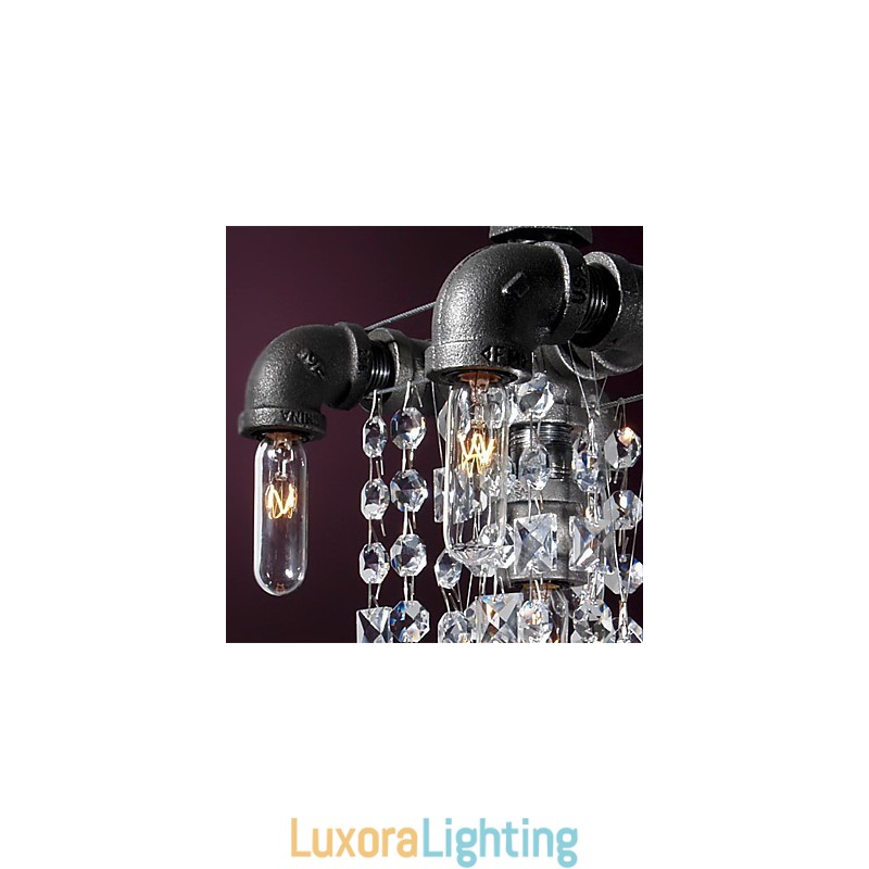 Designer Touch Decorative North American Style Characteristic 5 Light Pendant In Pipe Design