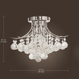 Designer Touch Decorative Chandelier Modern Crystal 3 Lights