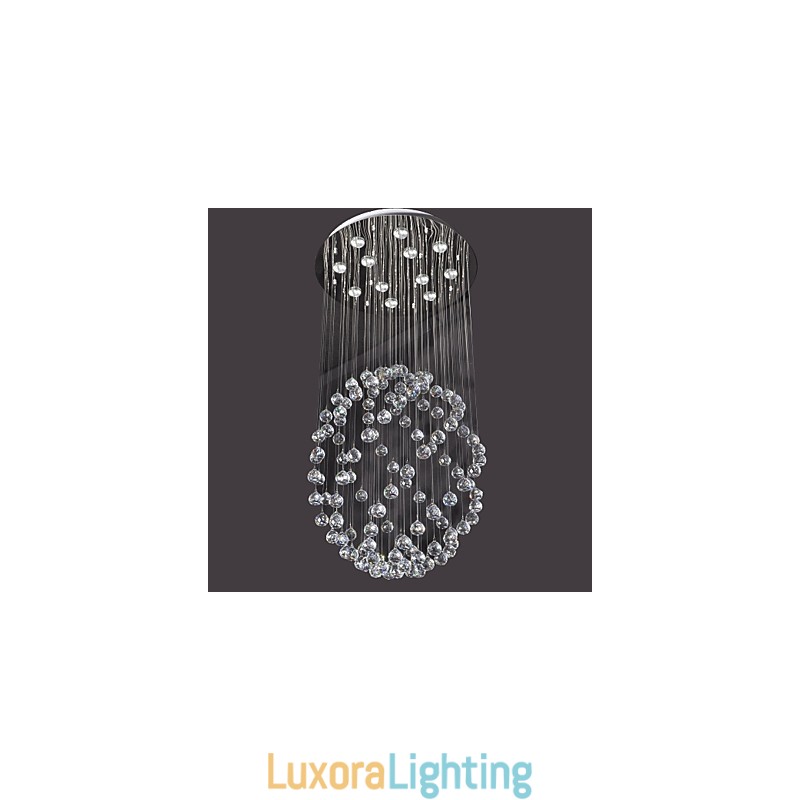 Designer Touch Decorative Modern Contemporary Crystal Chrome Metal Flush Mount