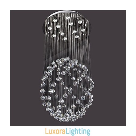 Designer Touch Decorative Modern Contemporary Crystal Chrome Metal Flush Mount