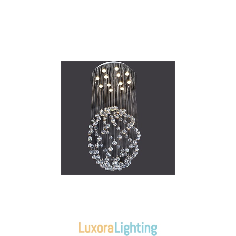 Designer Touch Decorative Modern Contemporary Crystal Chrome Metal Flush Mount