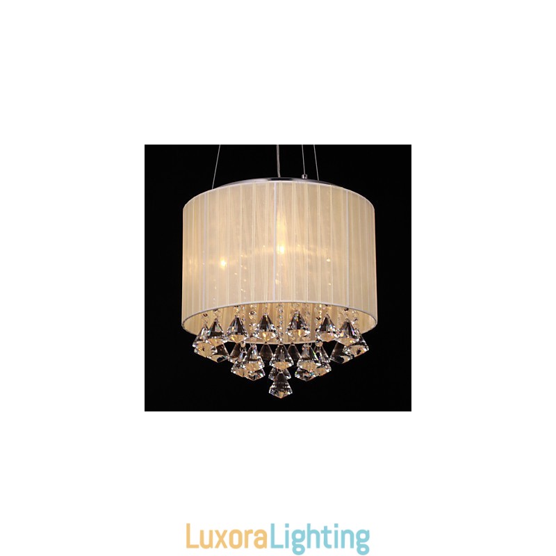 Designer Touch Decorative Elegant Crystal Pendant Light with 4 Lights