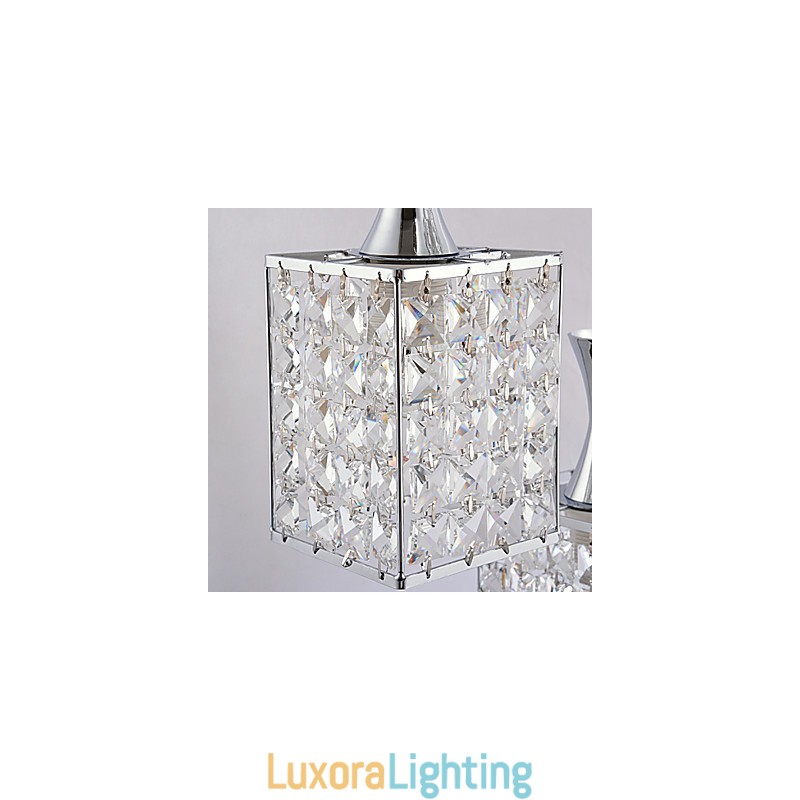 Designer Touch Decorative 3 Lights Metal Frame K9 Crystal Chandelier Droplight Send Bulb