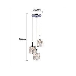 Designer Touch Decorative 3 Lights Metal Frame K9 Crystal Chandelier Droplight Send Bulb