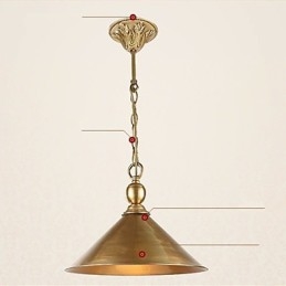 Designer Touch Decorative Pure Brass Pendant Light Mini Style Traditional Classic Metal