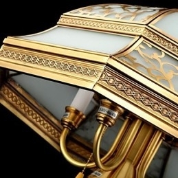 Designer Touch Decorative Brass Pendant Lamp Six Lights Vintage Total Copper Glass