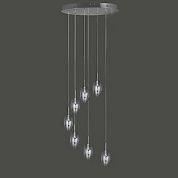 Designer Touch Decorative Modern Contemporary Traditional Classic Drum Chrome Metal Pendant Light