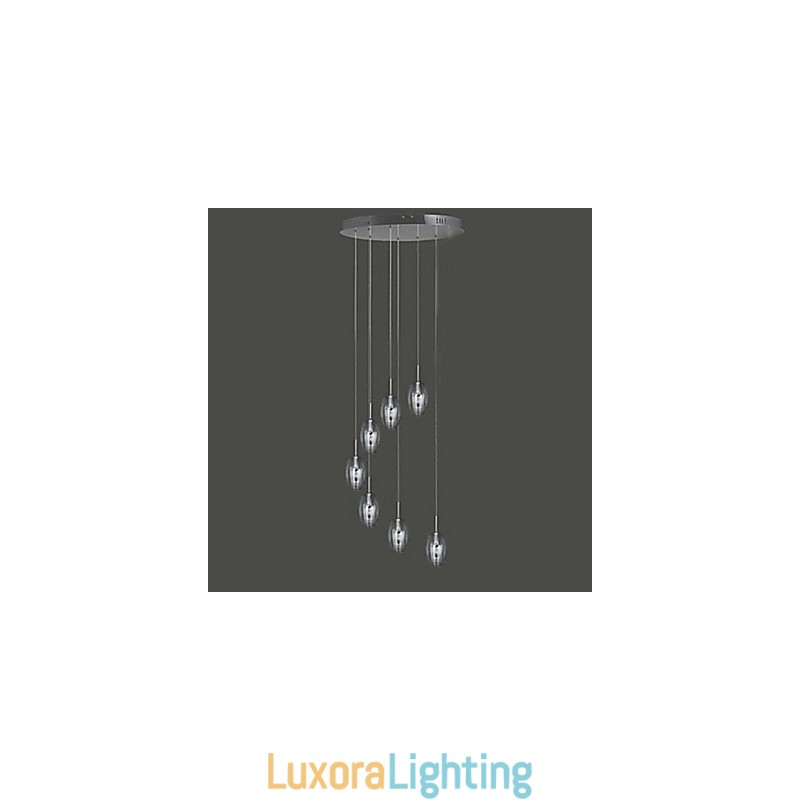 Designer Touch Decorative Modern Contemporary Traditional Classic Drum Chrome Metal Pendant Light