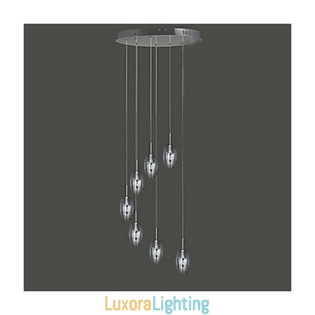Designer Touch Decorative Modern Contemporary Traditional Classic Drum Chrome Metal Pendant Light