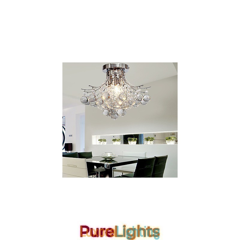 Designer Touch Decorative Chandelier Modern Crystal 3 Lights