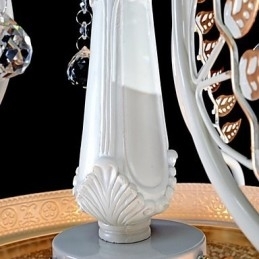 Designer Touch Decorative White Pendant Two Lights Pattern Glass Shade Hand Gilt European Retro Classic