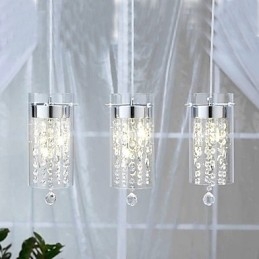 Designer Touch Decorative Artistic Crystal Pendant Light with Glass Shades G4 Bulb Base