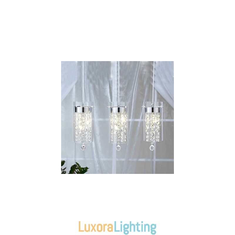 Designer Touch Decorative Artistic Crystal Pendant Light with Glass Shades G4 Bulb Base