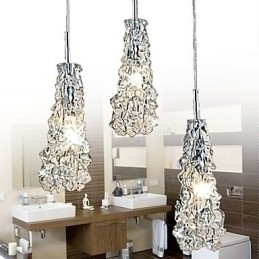 Designer Touch Decorative Tradition Classic Transparent glass 3 Light Chandelier