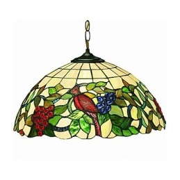 Designer Touch Decorative Grapes and Birds 2 light Pendant Light