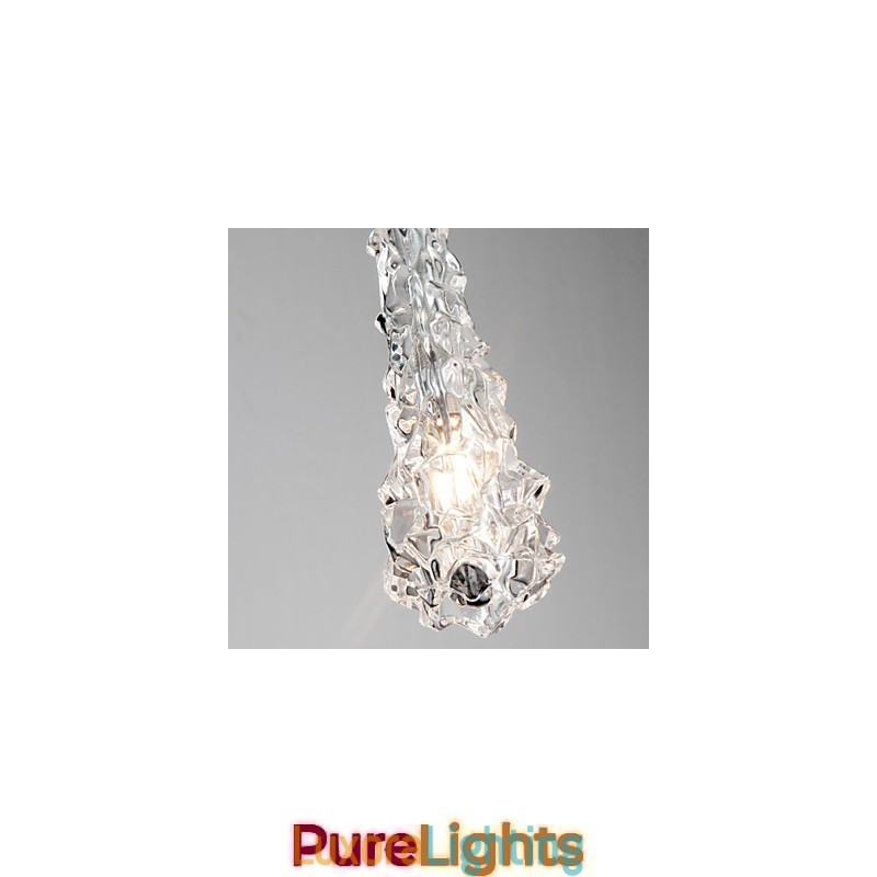 Designer Touch Decorative Tradition Classic Transparent glass 3 Light Chandelier