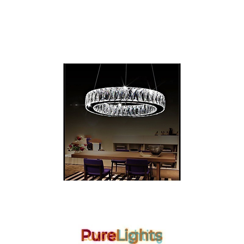 Designer Touch Decorative Crystal Chandelier Lights Lighting Modern Single Rings K9 Large Crystal Indoor Ceiling Light Fixtures