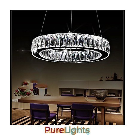 Designer Touch Decorative Crystal Chandelier Lights Lighting Modern Single Rings K9 Large Crystal Indoor Ceiling Light Fixtures
