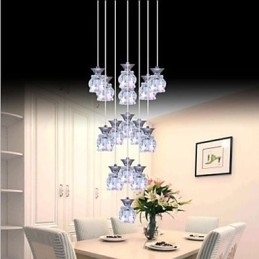 Designer Touch Decorative Restaurant 15 Head Of Modern Simple Crystal Pendant Pendant