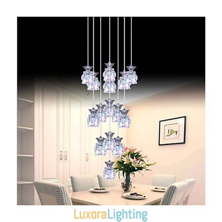 Designer Touch Decorative Restaurant 15 Head Of Modern Simple Crystal Pendant Pendant
