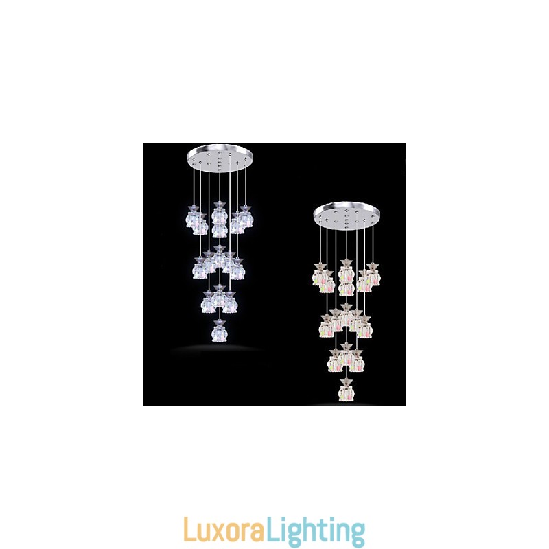 Designer Touch Decorative Restaurant 15 Head Of Modern Simple Crystal Pendant Pendant