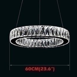 Designer Touch Decorative Crystal Chandelier Lights Lighting Modern Single Rings K9 Large Crystal Indoor Ceiling Light Fixtures