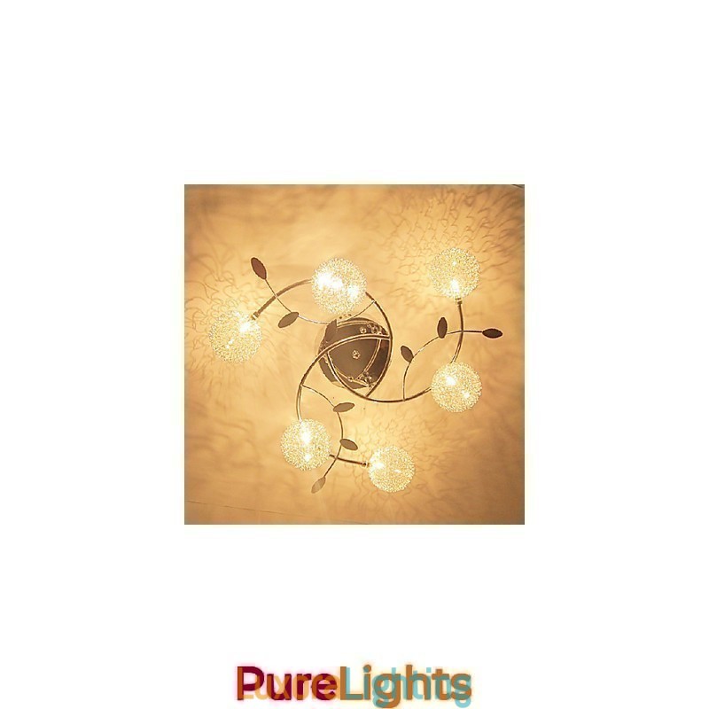 Designer Touch Decorative Modern Contemporary Crystal Electroplated Flush Mount