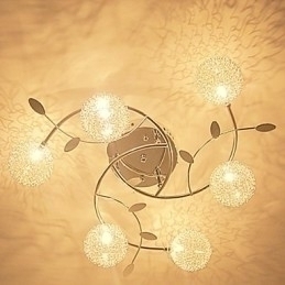 Designer Touch Decorative Modern Contemporary Crystal Electroplated Flush Mount