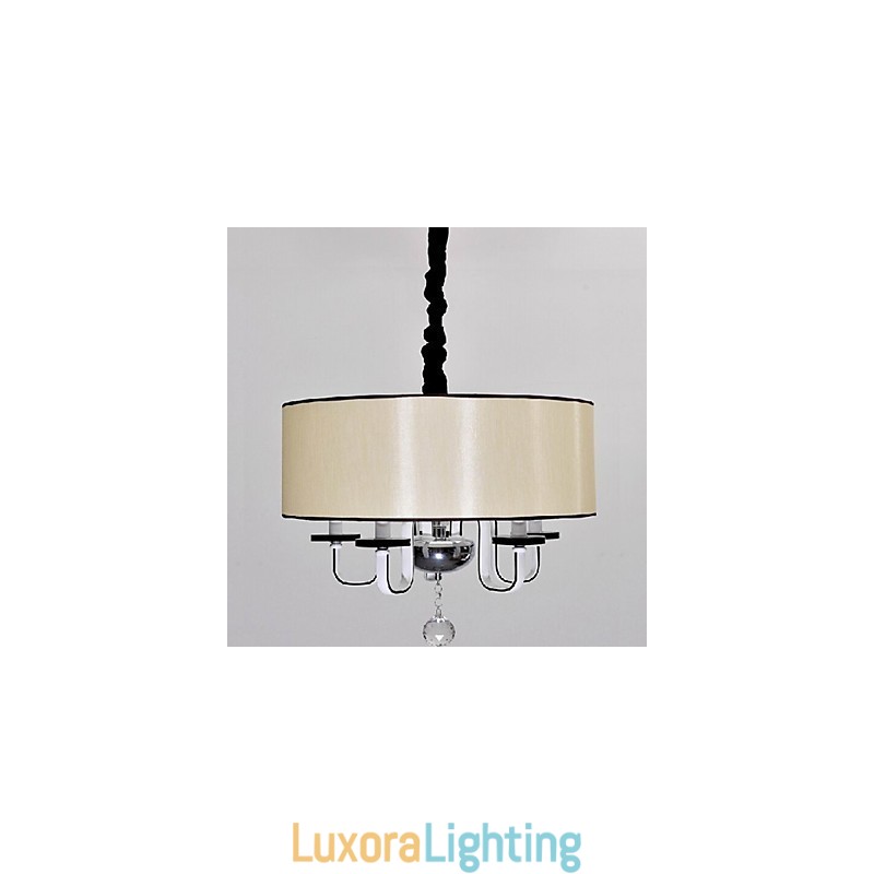 Designer Touch Decorative Modern Contemporary Crystal Chrome Metal Pendant Light