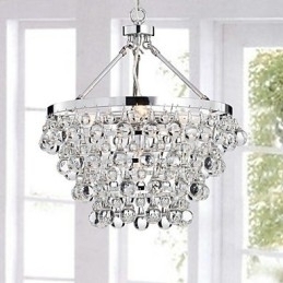 Designer Touch Decorative Traditional Classic Crystal Chrome Metal Chandelier