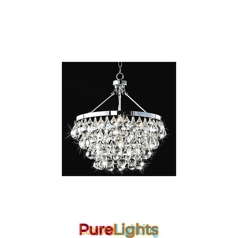 Designer Touch Decorative Traditional Classic Crystal Chrome Metal Chandelier