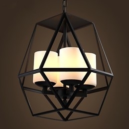 Designer Touch Decorative Top level Americange Vintage black Iron Lamp Modern Chandelier Chandelier 4 lights