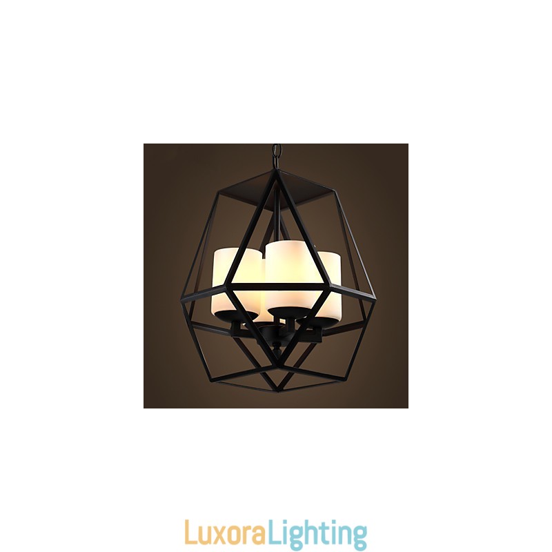 Designer Touch Decorative Top level Americange Vintage black Iron Lamp Modern Chandelier Chandelier 4 lights