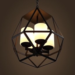Designer Touch Decorative Top level Americange Vintage black Iron Lamp Modern Chandelier Chandelier 4 lights