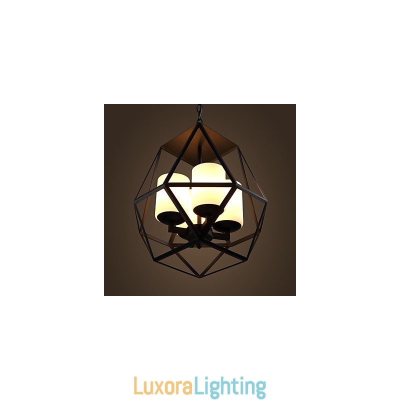 Designer Touch Decorative Top level Americange Vintage black Iron Lamp Modern Chandelier Chandelier 4 lights