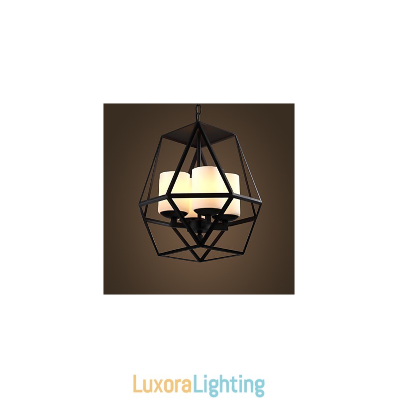 Designer Touch Decorative Top level Americange Vintage black Iron Lamp Modern Chandelier Chandelier 4 lights