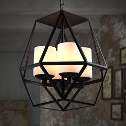 Designer Touch Decorative Top level Americange Vintage black Iron Lamp Modern Chandelier Chandelier 4 lights