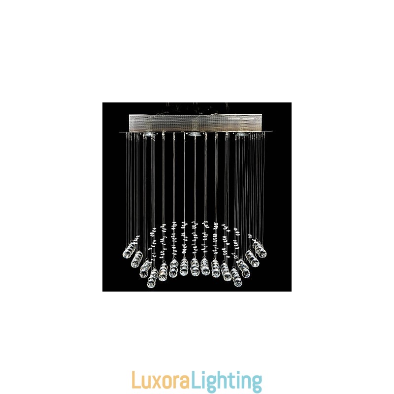 Designer Touch Decorative Traditional Classic Crystal Chrome Metal Flush Mount