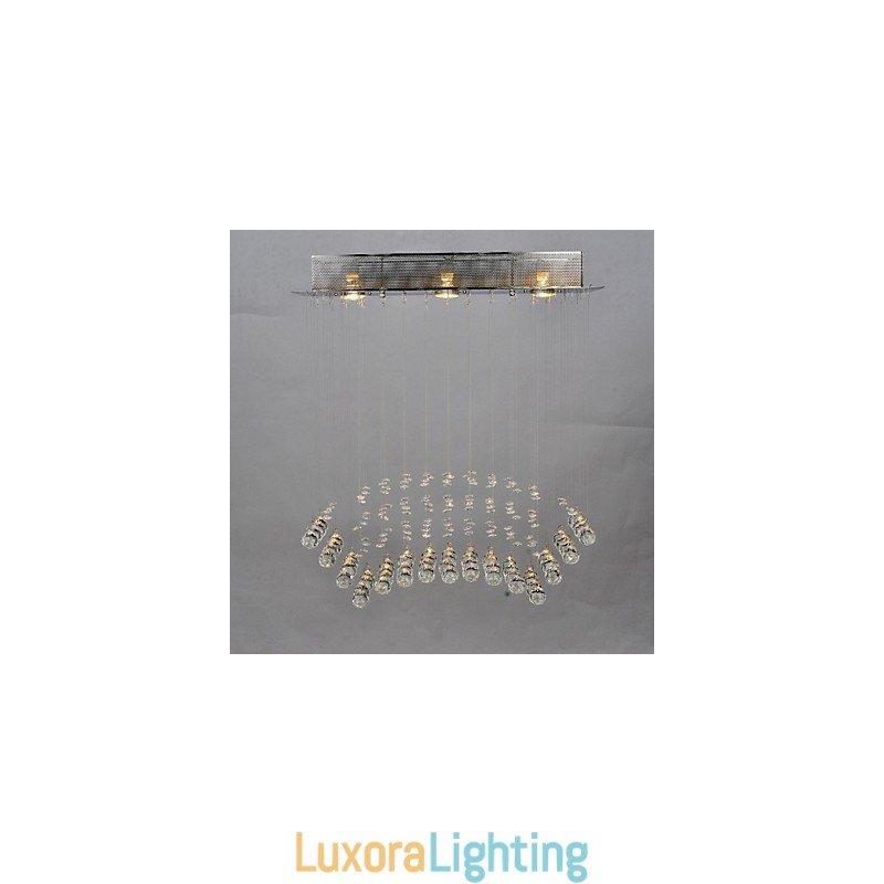 Designer Touch Decorative Traditional Classic Crystal Chrome Metal Flush Mount