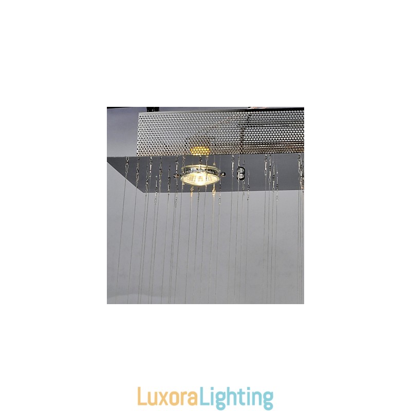 Designer Touch Decorative Traditional Classic Crystal Chrome Metal Flush Mount