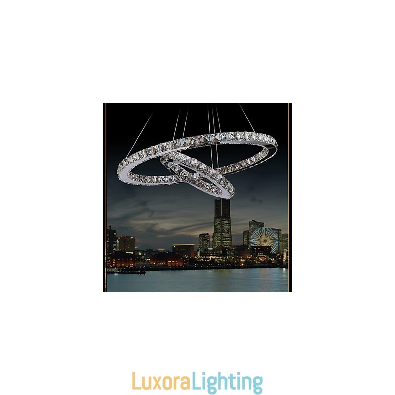 Designer Touch Decorative Hotel Pendant Light Crystal Chandelier Lighting Ceiling Lamps Fixtures with Warm and Cool White