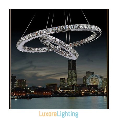 Designer Touch Decorative Hotel Pendant Light Crystal Chandelier Lighting Ceiling Lamps Fixtures with Warm and Cool White