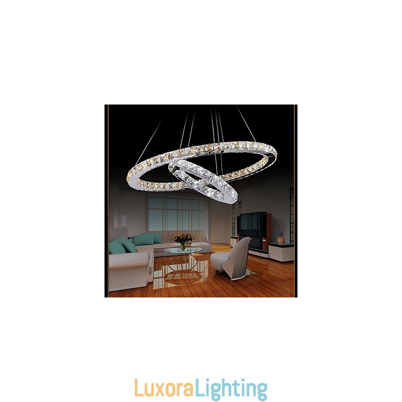 Designer Touch Decorative Hotel Pendant Light Crystal Chandelier Lighting Ceiling Lamps Fixtures with Warm and Cool White