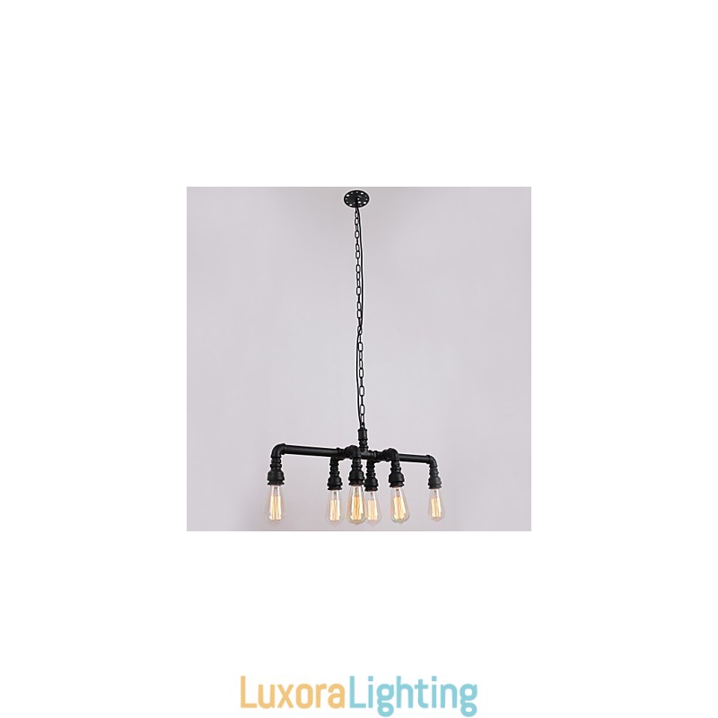 Designer Touch Decorative Water Pipe Retro Plating Light Painting Pendant
