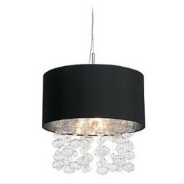 Designer Touch Decorative Modern Pendant Light with 7 Lights and Black Fabric Drum Shade (Base)