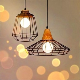 Designer Touch Decorative American Retro Birdcage Shape Iron Art Chandelier