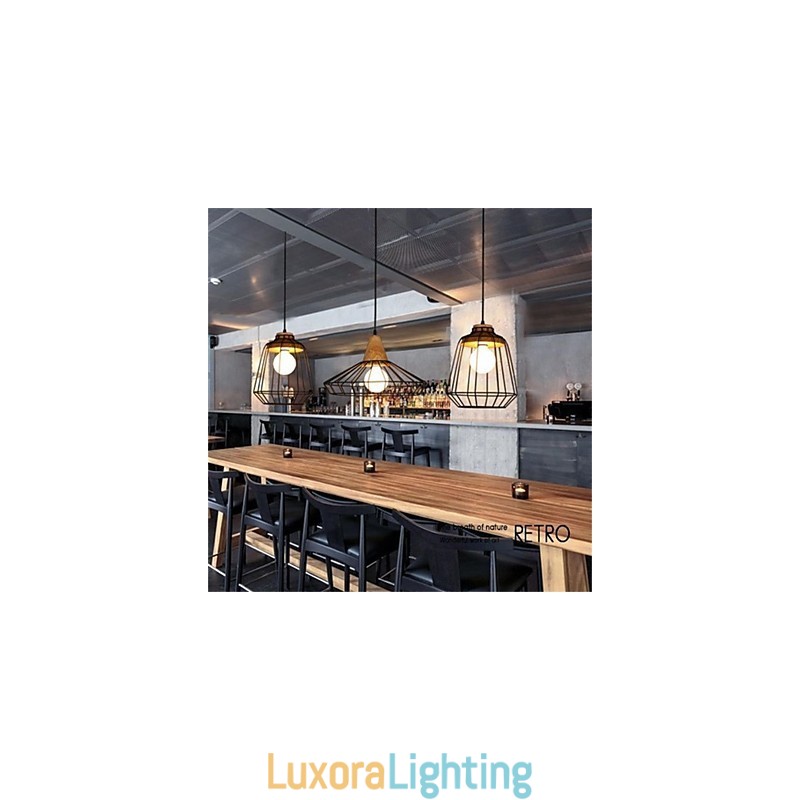 Designer Touch Decorative American Retro Birdcage Shape Iron Art Chandelier